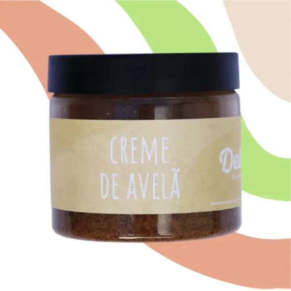 Pote de creme de avelã 100% natural e saudável