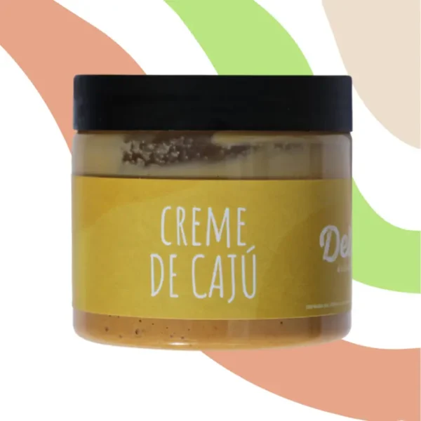 Pote de creme de caju 100% natural e saudável